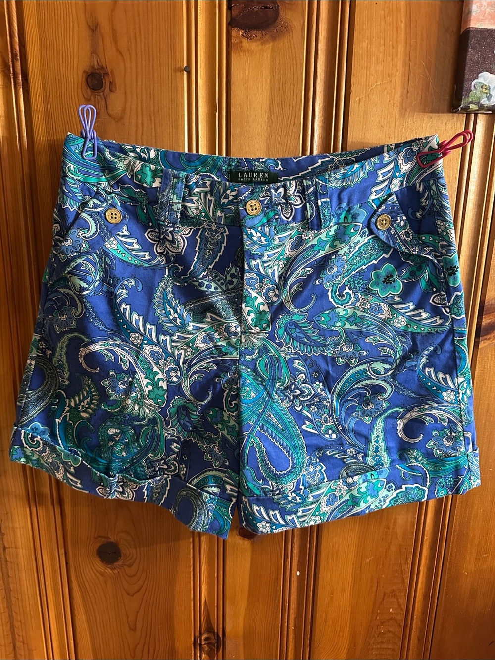 Ralph Lauren Blue & Teal Paisley Women’s Shorts
